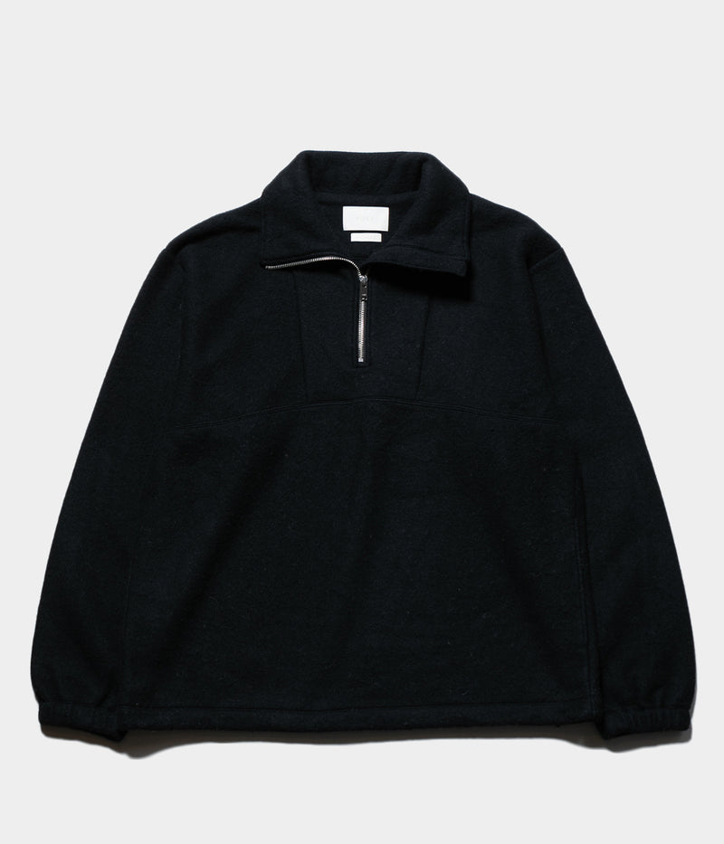 YOKE "WOOL FLEECE HALF ZIP PULLOVER"