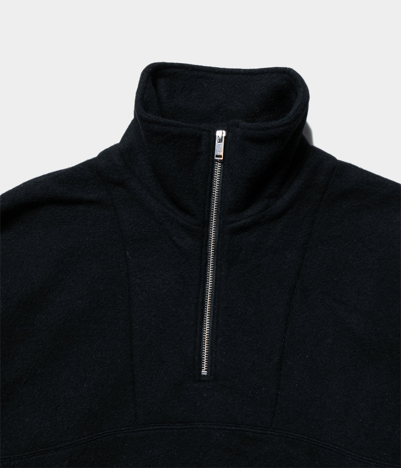 YOKE "WOOL FLEECE HALF ZIP PULLOVER"