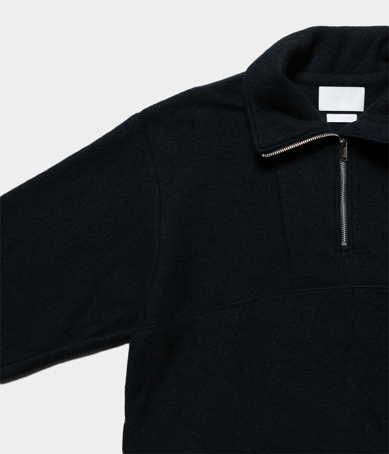 YOKE "WOOL FLEECE HALF ZIP PULLOVER"
