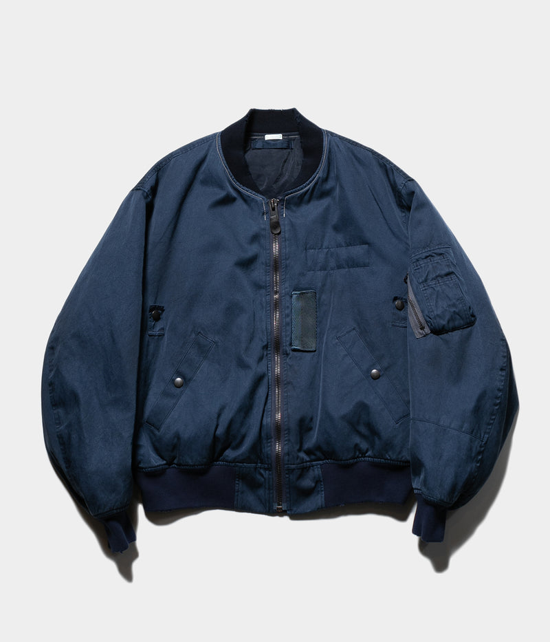 A.PRESSE 2025 Style2 "Vintage Silk Flight Jacket"