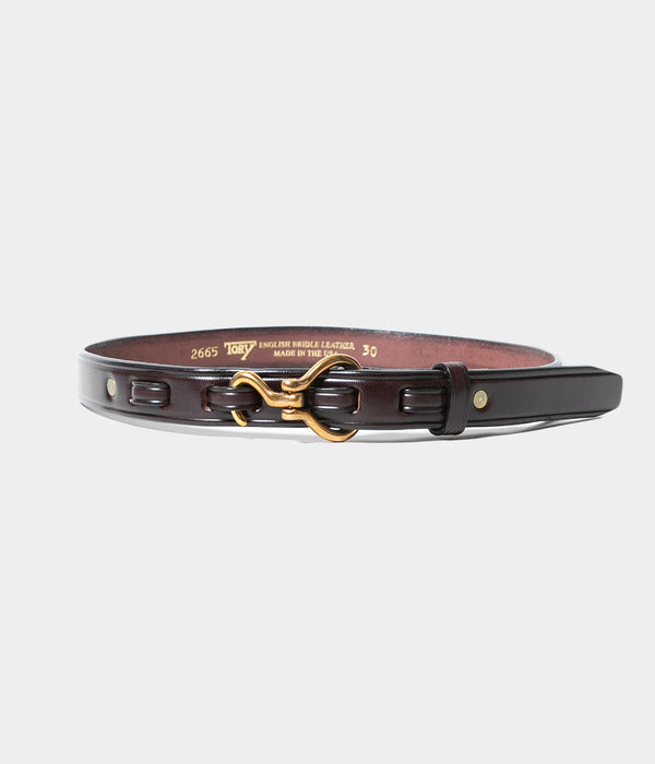 TORY LEATHER "Brass"1"Mini Hoof Pick Belt"