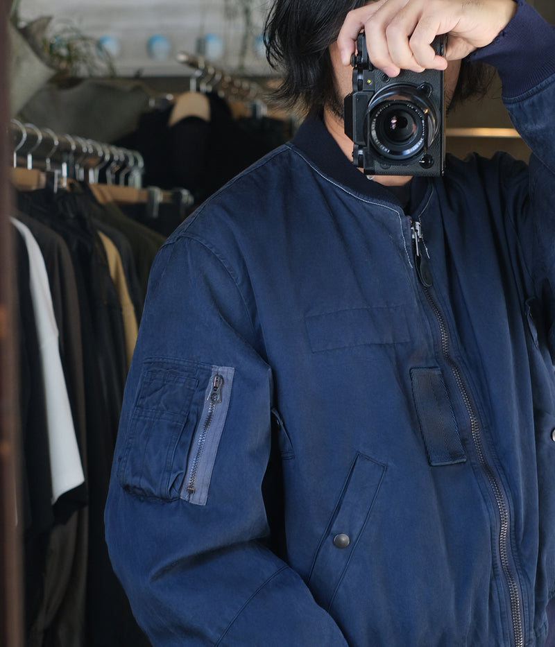 A.PRESSE 2025 Style2 "Vintage Silk Flight Jacket"