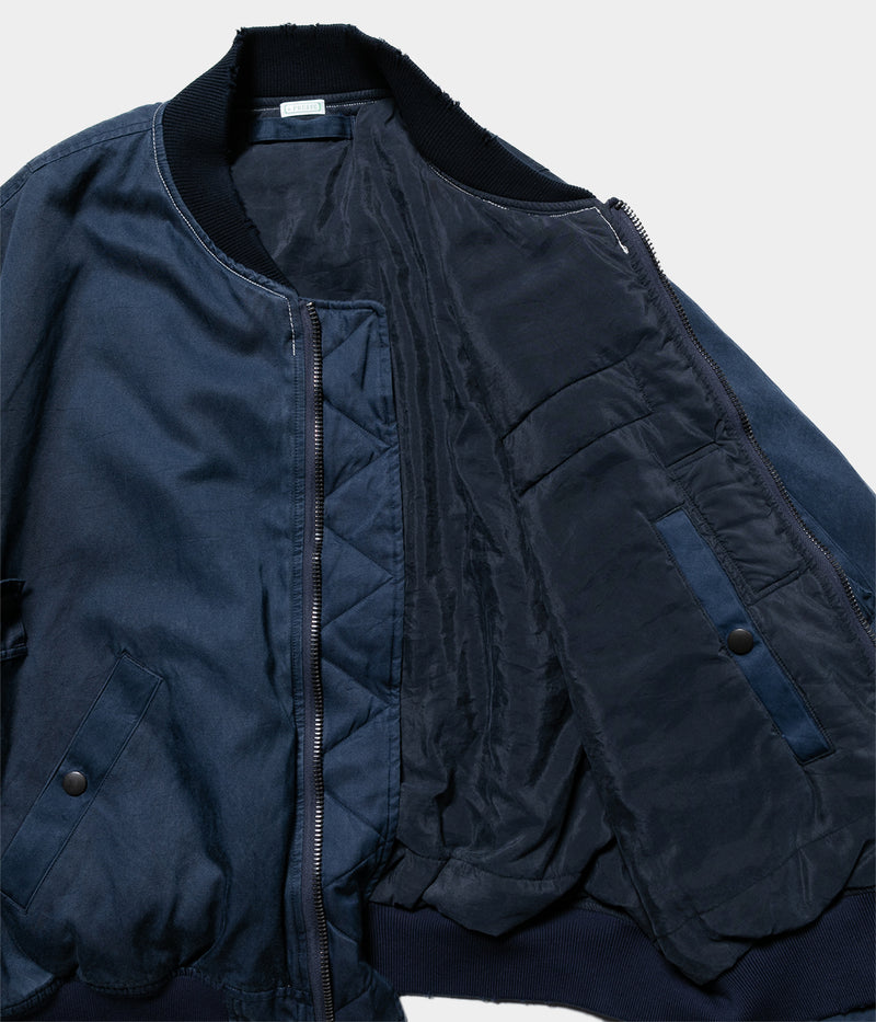 A.PRESSE 2025 Style2 "Vintage Silk Flight Jacket"
