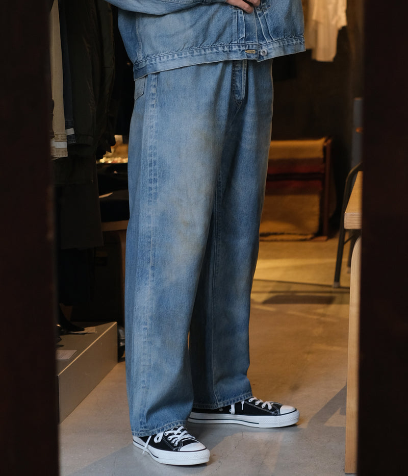 A.PRESSE 2026 Style1 "No.37 Washed Wide Denim Pants"