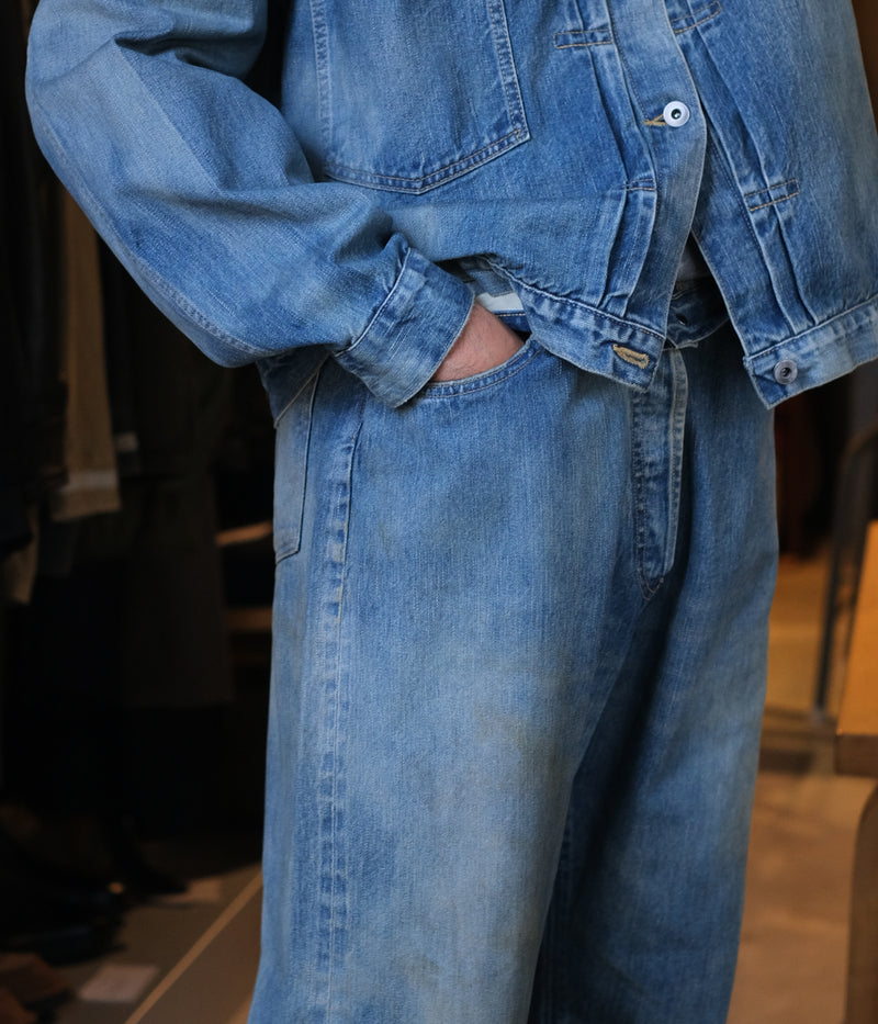 A.PRESSE 2026 Style1 "No.37 Washed Wide Denim Pants"