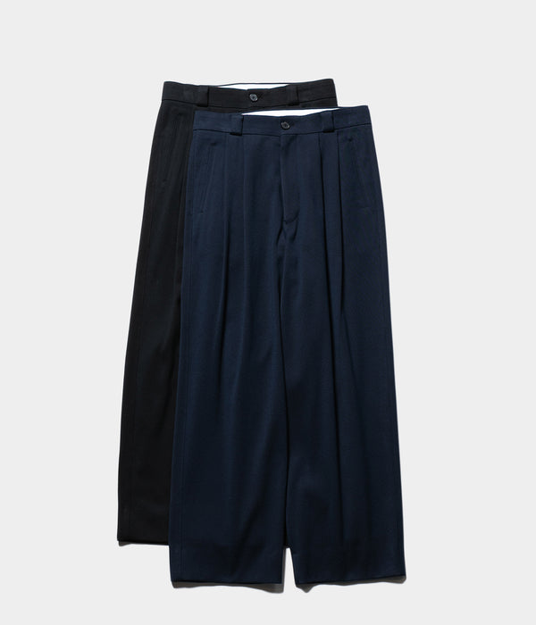 A.PRESSE 2026 Style1 "Cotton Silk Twill Wide Trousers"
