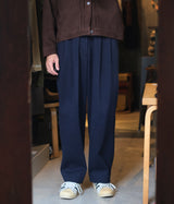 A.PRESSE 2026 Style1 "Cotton Silk Twill Wide Trousers"
