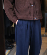 A.PRESSE 2026 Style1 "Cotton Silk Twill Wide Trousers"