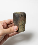 古村其飯 "窯変酒器(桐箱付)" (沖縄・荒焼)