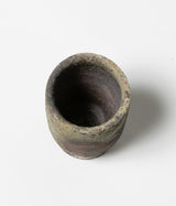 古村其飯 "窯変酒器(桐箱付)" (沖縄・荒焼)