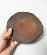 古村其飯 "丸い板皿" (沖縄・荒焼)