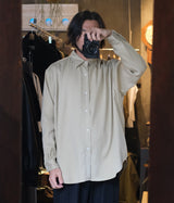 A.PRESSE 2026 Style1 "Double Weave Twill Regular Collar Shirt"