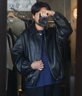 SSSTEIN 26SS "SHEEP LEATHER ZIP SHORT JACKET"