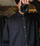 STILL BY HAND "SH05261"Garment-dye over shirt