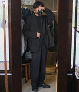 STILL BY HAND "PT01261"Garment-dye 2pleat pants