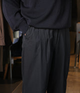 STILL BY HAND "PT01261"Garment-dye 2pleat pants