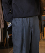 STILL BY HAND "PT09261"Summer wool wide pants