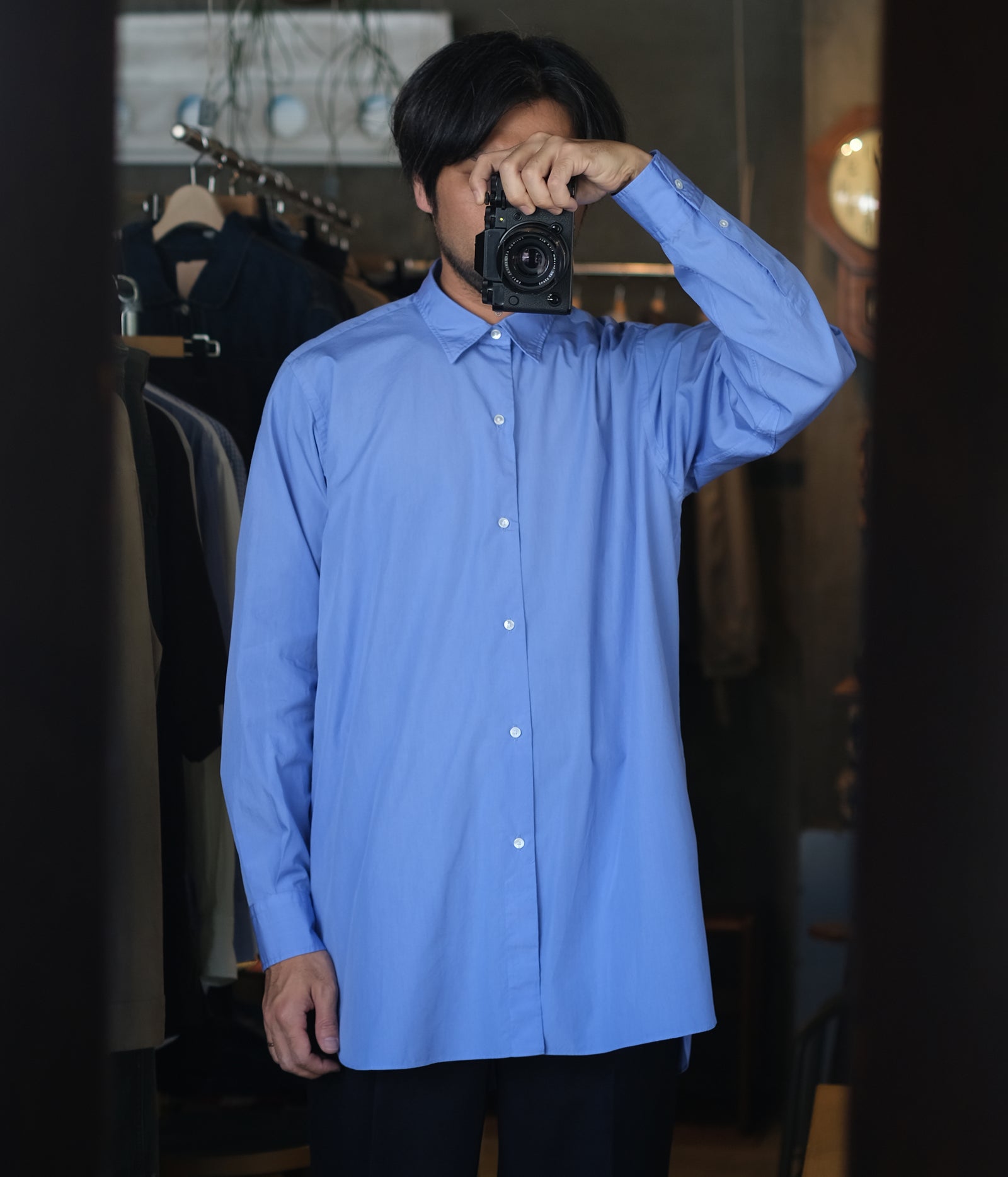 定番名作】HEUGN ユーゲン James シャツ ロイヤルブルー サイズ3 HEUGN