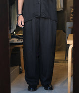 SSSTEIN 26SS "VIS/LI BRIGHT TWILL WIDE EASY TROUSERS"