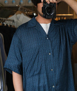 YOKE 26SS "Vintage Pattern Printed Open Collar Shirt"