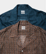 YOKE 26SS "Vintage Pattern Printed Open Collar Shirt"