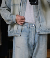 A.PRESSE 2026 Style1 "No.37 Washed Wide Denim Pants"
