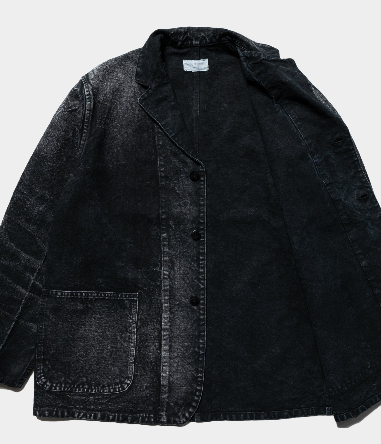 【未使用】HERILL☆ジャケット　襟レザー☆3☆黒☆26ss HERILL 26SS 