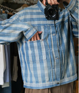 A.PRESSE 2026 Style1 "No.213 Indigo Palaka Denim Jacket"