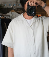 A.PRESSE 2026 Style1 "Vintage Silk Linen S/S Open Collar Shirt"