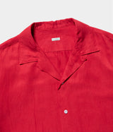 A.PRESSE 2026 Style1 "Vintage Silk Linen S/S Open Collar Shirt"