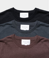 STILL BY HAND "KN03262" Short sleeve knit pullover