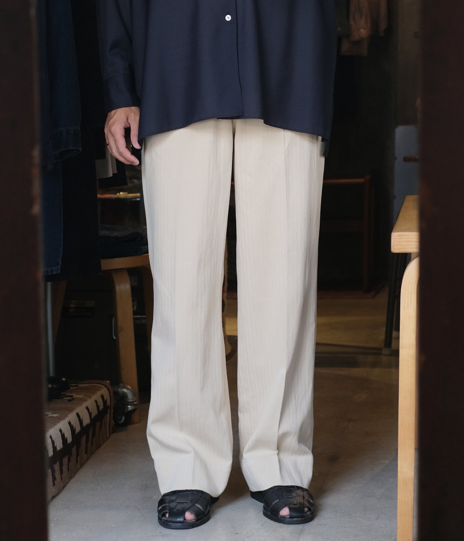 maatee&sons ドゥルン CHINO TROUSER にごりwhite1 MAATEE＆SONS