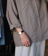 STILL BY HAND "SH05262" Open collar shirt