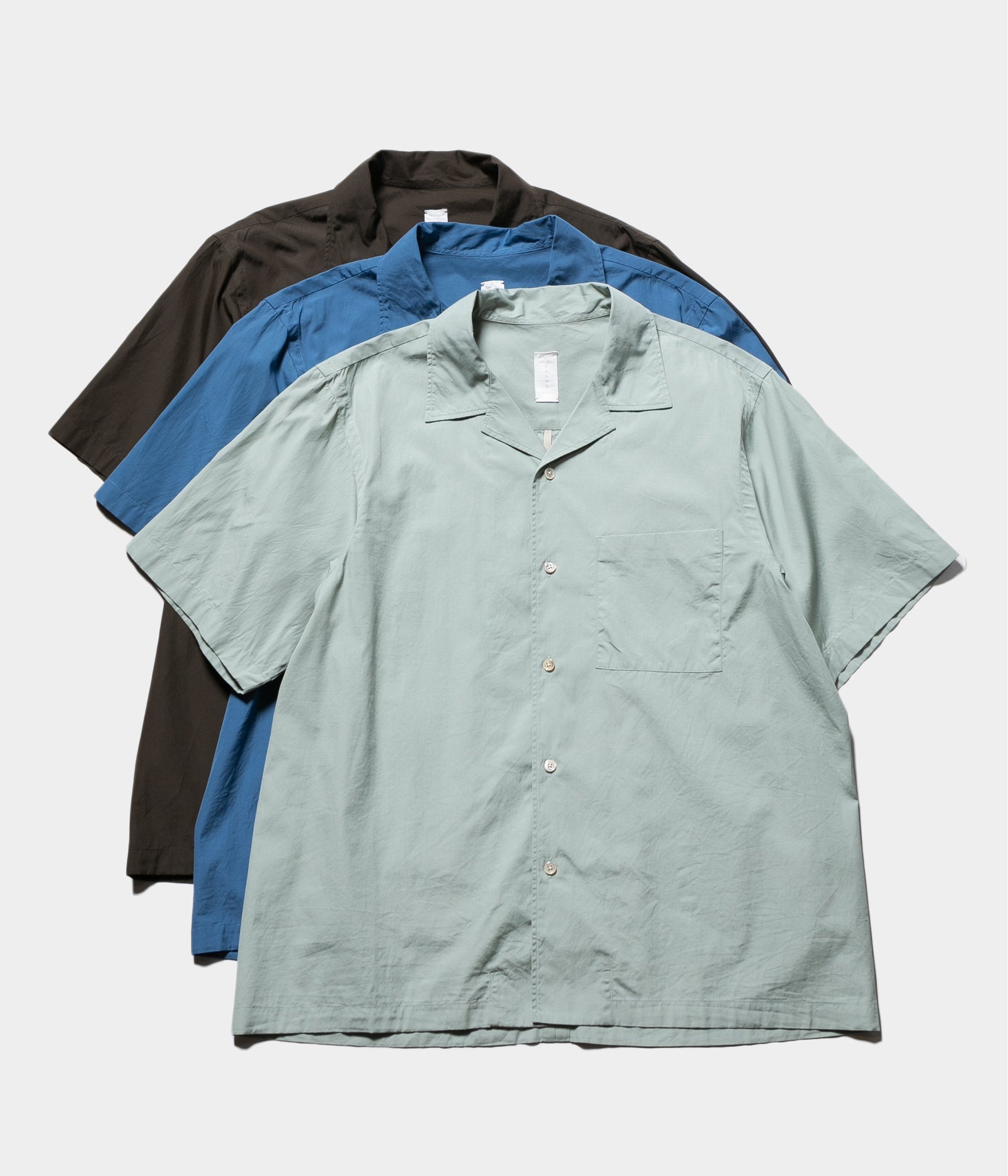 新品【HAVEL studio】RAMIE SHORT SLEEVE SHIRT RAMIE OPEN COLLAR SHORT SLEEVE BLOUSE(XS Navy): Y's｜THE SHOP