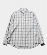 YOKE 26SS "OMBRE PLAID REGULAR COLLAR SHIRT"