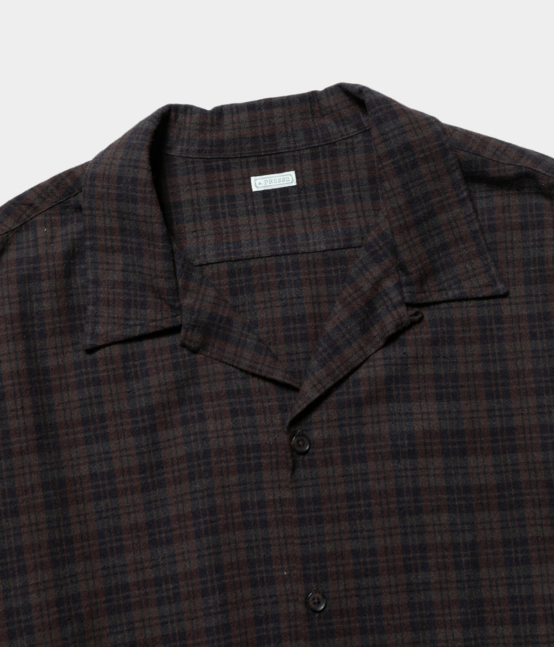 p*o様 wdouble ovy silk nep l/s shirt A.PRESSE 2026 Style2 
