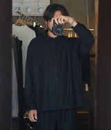 STILL BY HAND "SH04263" Cotton Twill Shirt Jacket