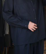 STILL BY HAND "SH04263" Cotton Twill Shirt Jacket