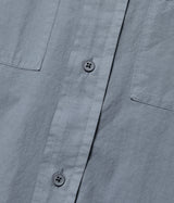 STILL BY HAND "SH03263" Garment-dye band collar shirt