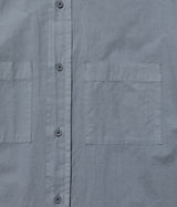 STILL BY HAND "SH03263" Garment-dye band collar shirt