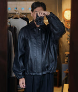 SSSTEIN 26AW "SHEEP LEATHER ZIP SHORT JACKET"