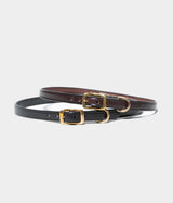 TORY LEATHER "3/4 wide plain creased belt"