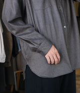 SSSTEIN 26AW "EXTRA FINE WOOL OVERSIZED REGULAR COLLAR SHIRT"