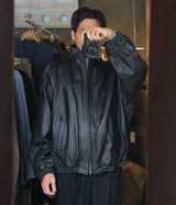 SSSTEIN 26AW "SHEEP LEATHER STAND COLLAR JACKET"