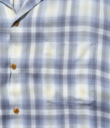 MAATEE＆SONS "op collar shirts RAYON SILK WHITE OMBRE"