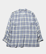 MAATEE＆SONS "op collar shirts RAYON SILK WHITE OMBRE"