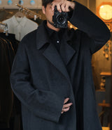 seya. "DOUBLE FACE COAT/SILK BLENDED MERINO WOOL"