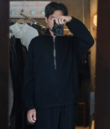 YOKE 26AW "Wool Cashmere Fleece Half Zip Pullover"