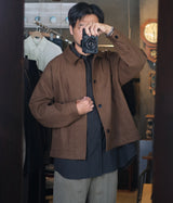 STILL BY HAND "BL07263" Synthetic leather short blouson