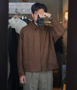 STILL BY HAND "BL07263" Synthetic leather short blouson